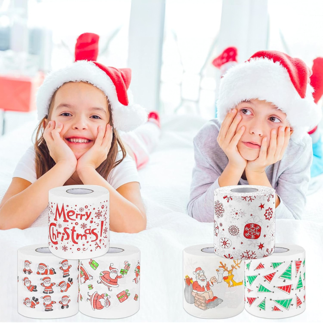 6 Rouleaux Papier Toilette Noël