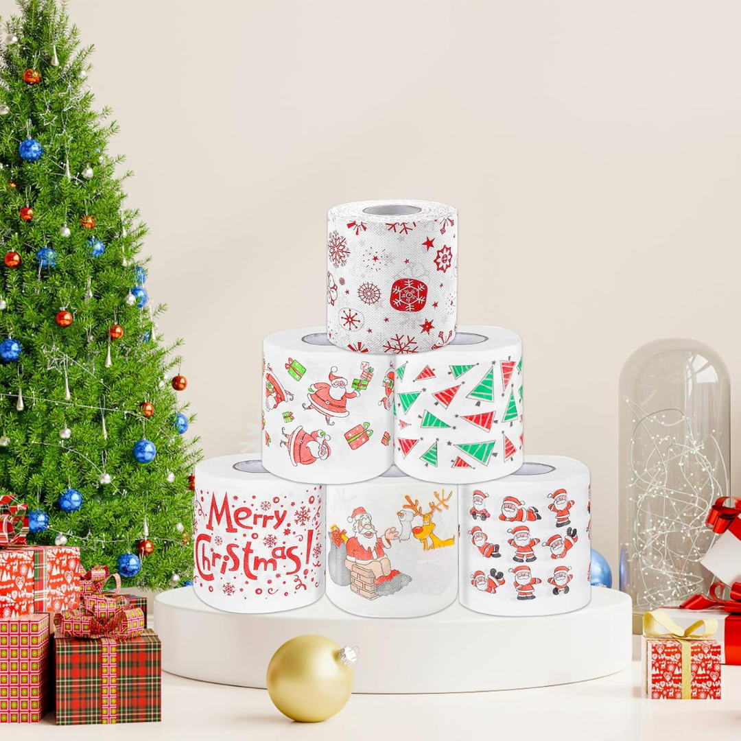 6 Rouleaux Papier Toilette Noël